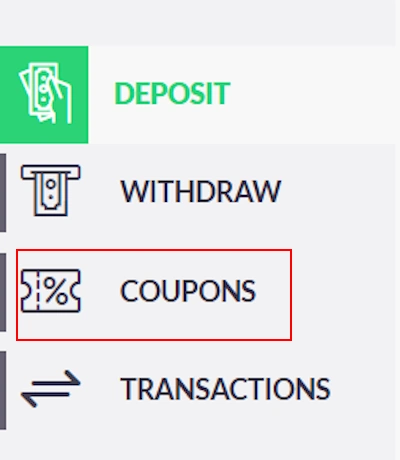 casino coupons area and bonus location