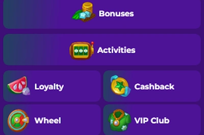 Gambloria Casino bonuses section
