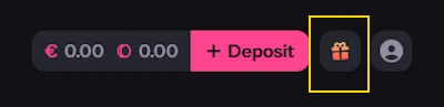 gift icon on the homepage next profile