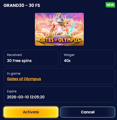 Trino Casino no deposit free spins activation