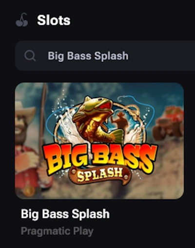 search bar to find eligible slot to play