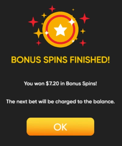 888Starz Casino balance after free spins