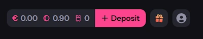 PiggyBet Casino balance next to deposit button