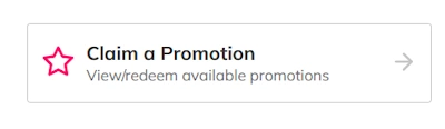 button claim a promotion