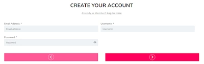 SlotsandCasino registration form to claim no deposit bonus