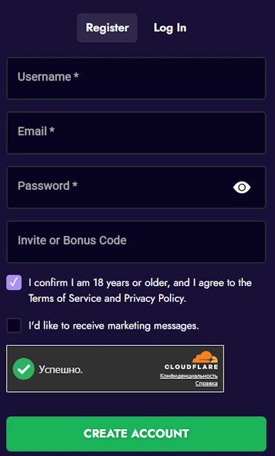 Ezz Casino sign up