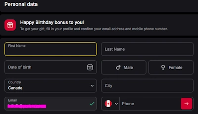 personal data updating and phone verification