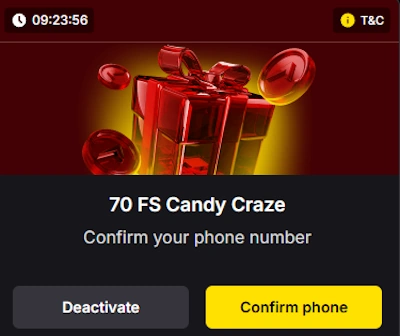 FieryPlay Casino phone verification step to unlock the bonus