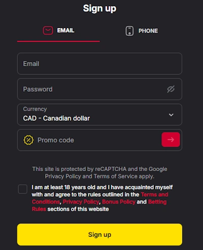 FieryPlay Casino sign up