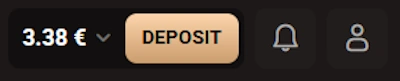 LegionBet Casino balance next to deposit button