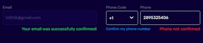 Magic365 Casino phone verification step