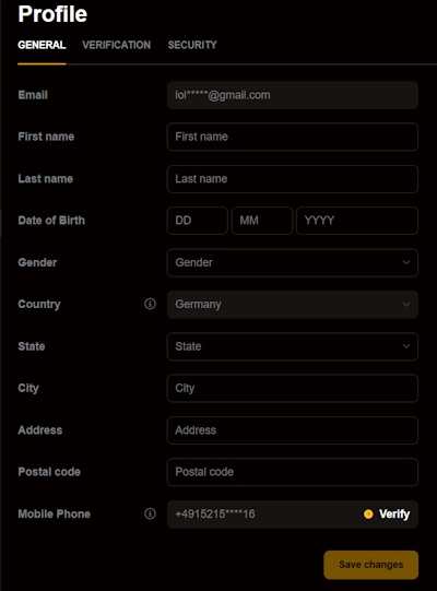 personal information updating