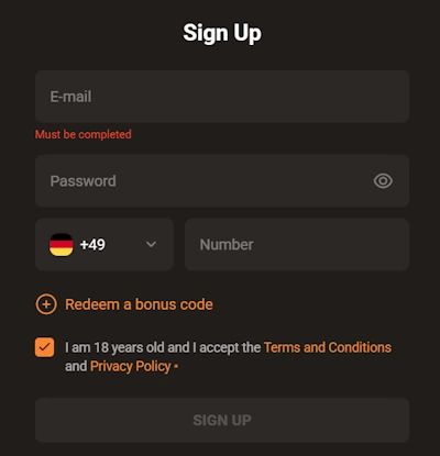 SlotLair Casino sign up