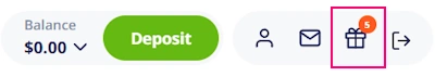 gift icon informs about available offers
