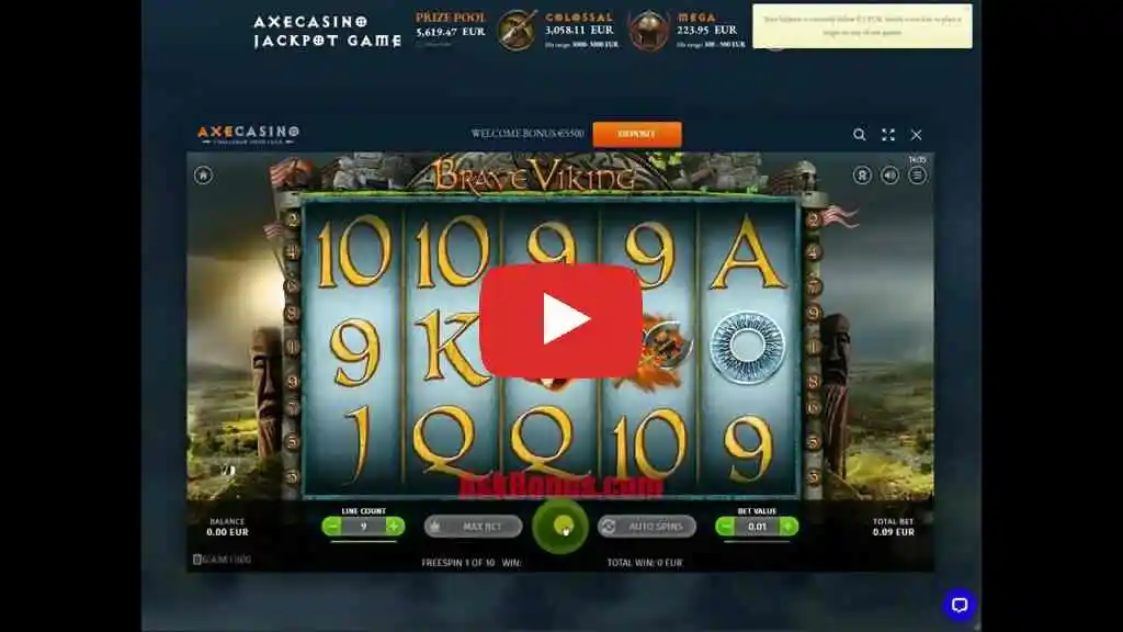 Axe Casino No Deposit Bonus 10 Free Spins