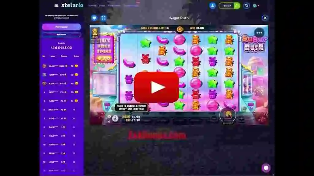 Stelario Casino no deposit bonus video