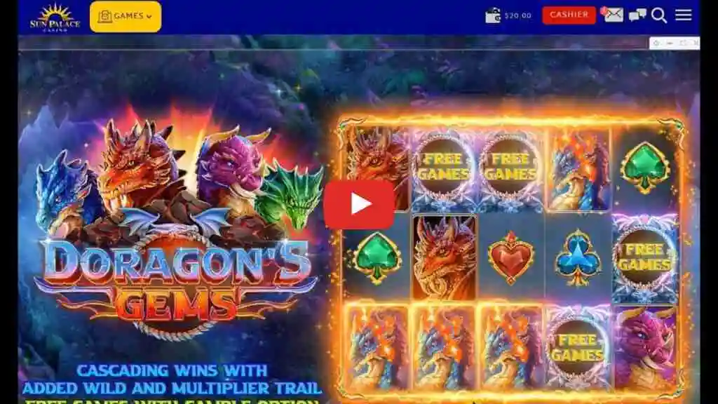 Sun Palace Casino No Deposit Bonus €/$20 Free Cash