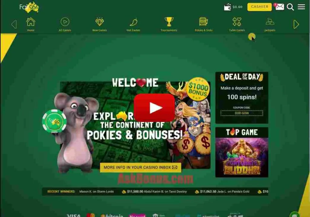 FairGo Casino No Deposit Bonus video