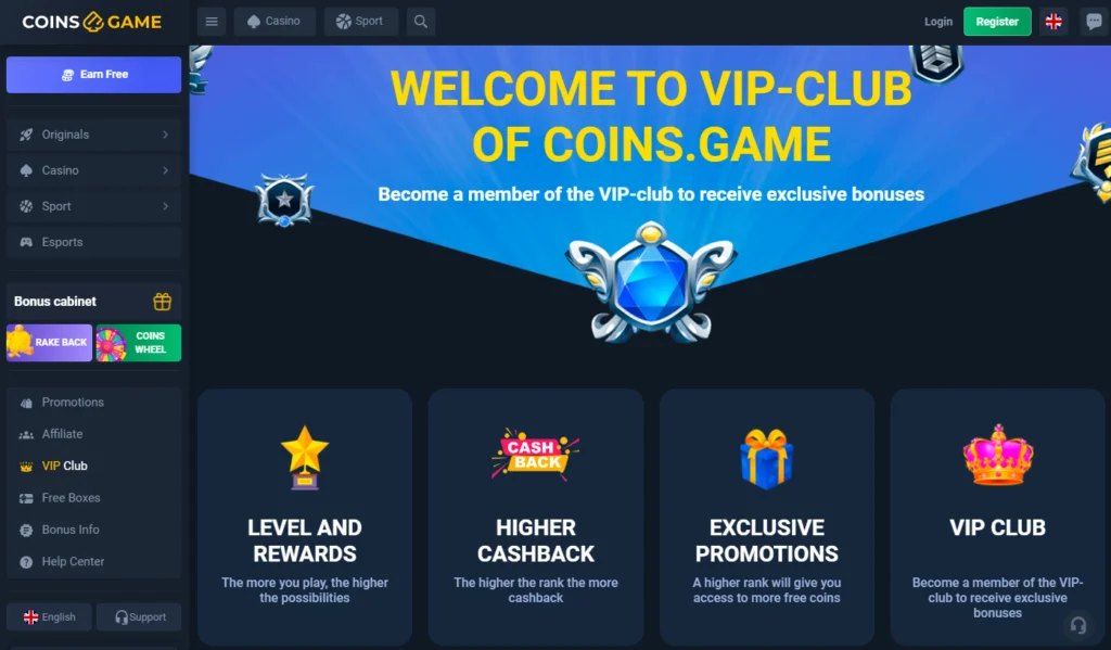 Coins Game casino for High Rollers