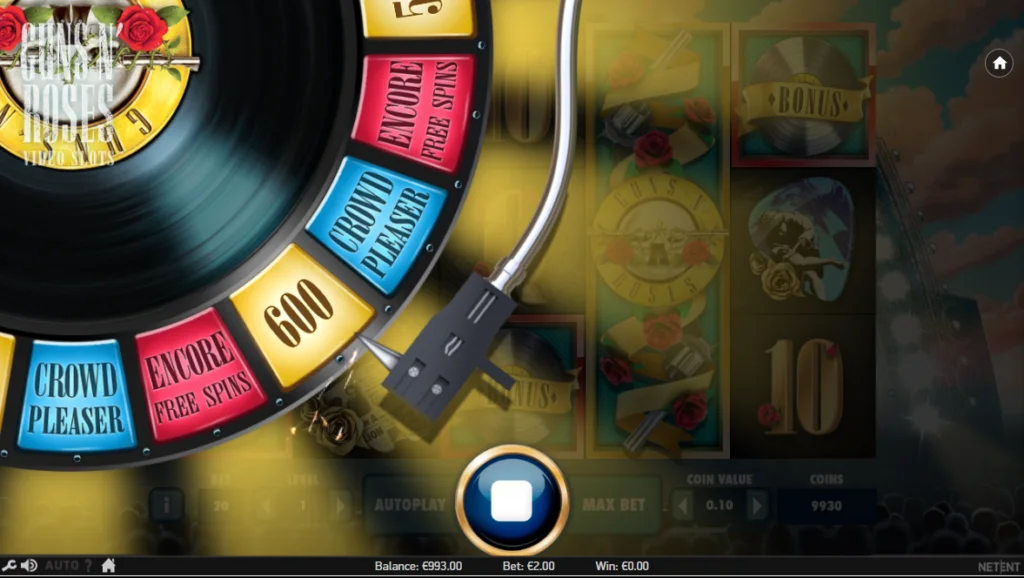 The Guns N' Roses slot is fairly simple to play. There are twenty paylines in the game.