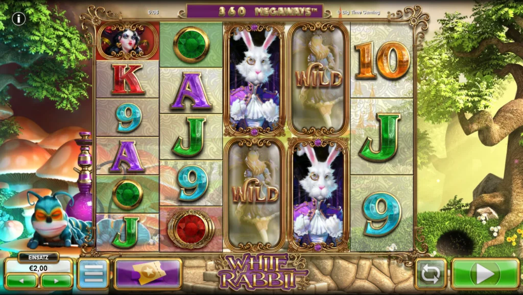 White Rabbit offers an RTP of 97.77%. The game is known for its dynamic reels and extensive bonus features, including expanding reels and free spins.