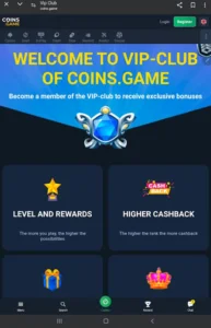 Coins Game Casino for mobile devices