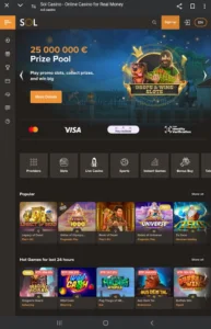 Sol Casino for mobile devices