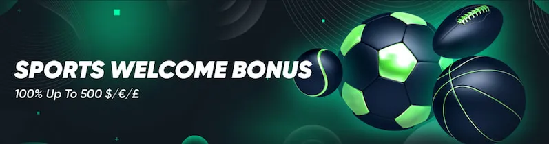 100% up to €/$500 Sports Welcome Bonus