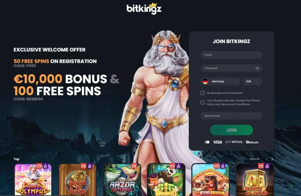 BitKingz Casino First Deposit Bonus