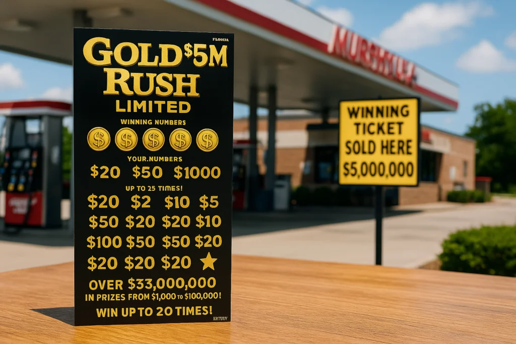 Gold Rush winner 2025 scratch-off ticket sold at Murphy USA Florida