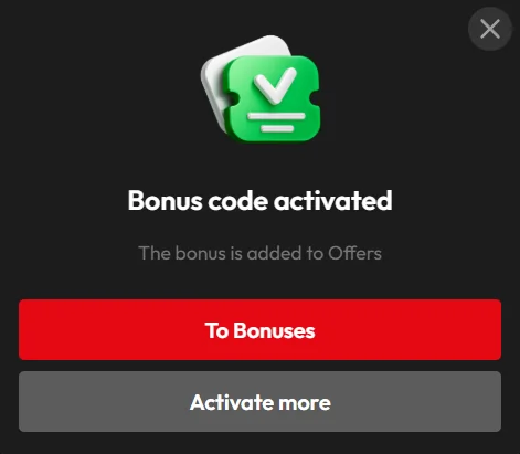 bonus activated