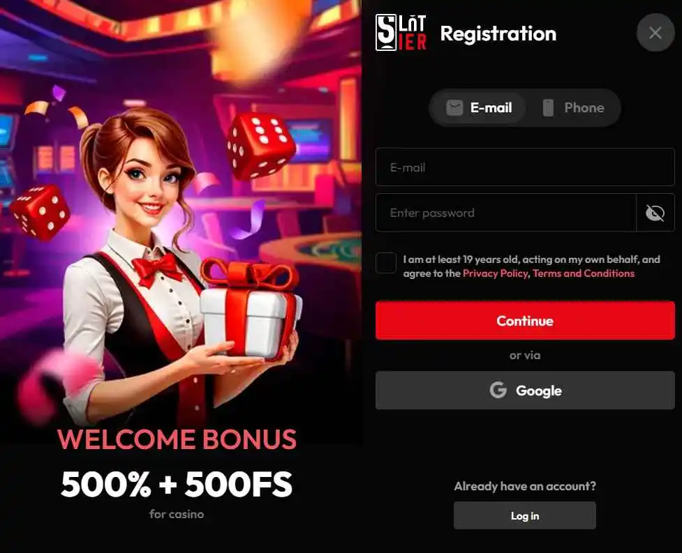 slotier casino login