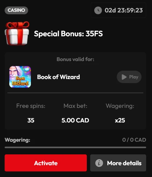 special bonus